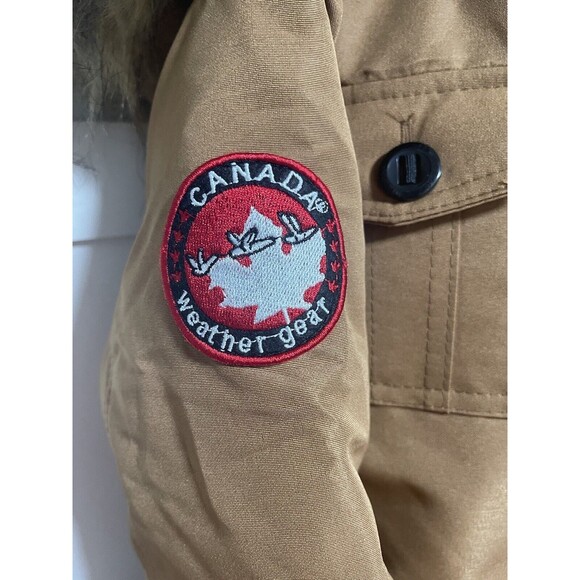 Canada Weather Gear Boys Snap-Up Full-Zip Parka Jacket Brown 5/6 Years NWT - Picture 6 of 11